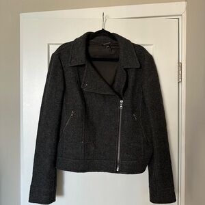 Ann Taylor Charcoal Moto Utility Jacket